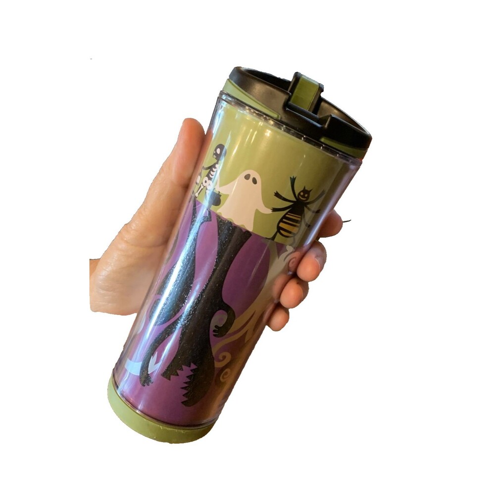 Rare Retired Halloween Starbucks Insulated Coffee Tumbler Trick Or Treat 12 oz